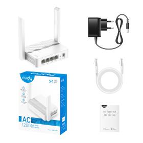 ROUTER CUDY WR1200E MESH WI-FI 5 AC1200 , 4 porte LAN 10/100Mbps , 1 porta WAN 10/100Mbps